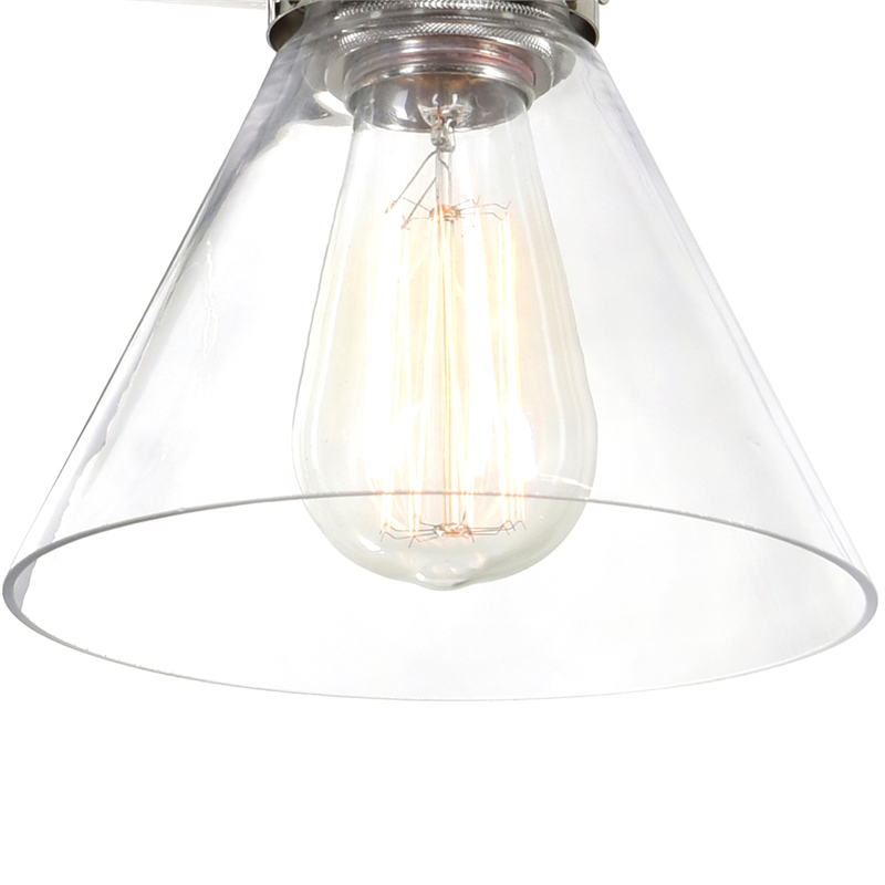 CWI Lighting Eustis 1 Light Metal Wall Sconce in Polished Nickel