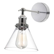 CWI Lighting Eustis 1 Light Metal Wall Sconce in Polished Nickel