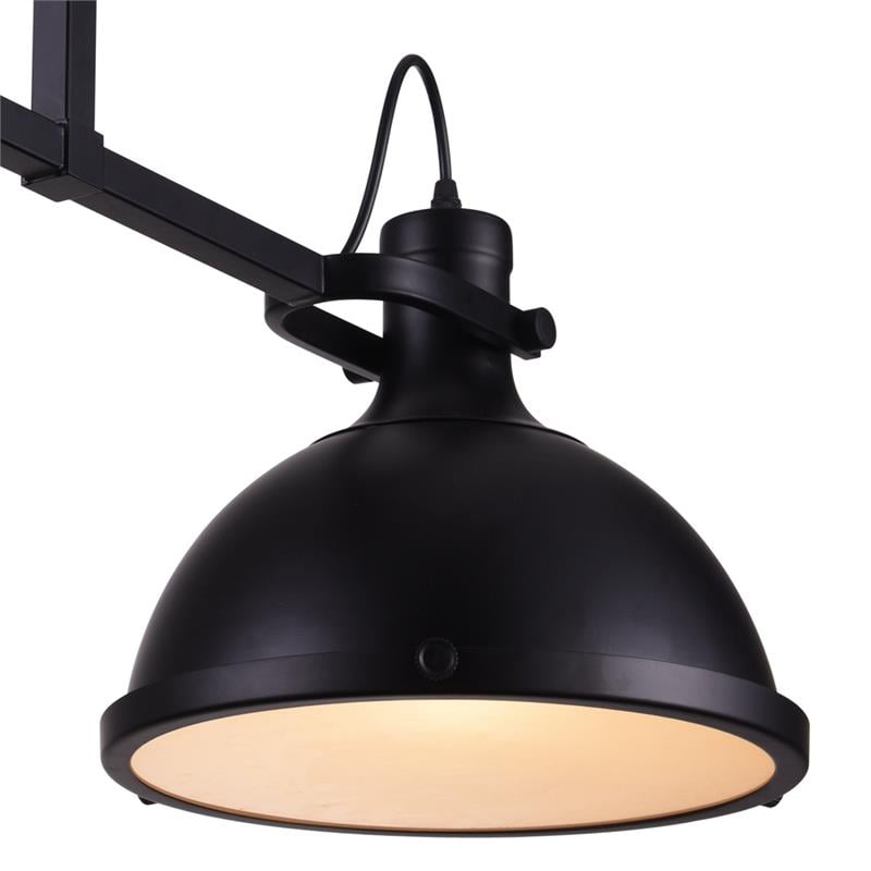 CWI Lighting Strum 3 Light Farmhouse Metal Island Chandelier in Black