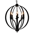 CWI Lighting Drift 6 Light Up Contemporary Metal Chandelier in Black