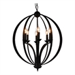 CWI Lighting Drift 6 Light Up Contemporary Metal Chandelier in Black