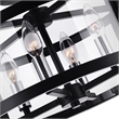 CWI Lighting Miette 4 Light Metal Cage Indoor Flush Mount in Black