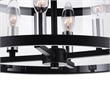 CWI Lighting Miette 4 Light Metal Cage Indoor Flush Mount in Black
