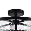 CWI Lighting Miette 4 Light Metal Cage Indoor Flush Mount in Black
