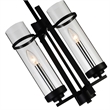 CWI Lighting Sierra 2 Light Up Contemporary Metal Mini Pendant in Black