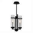 CWI Lighting Sierra 2 Light Up Contemporary Metal Mini Pendant in Black
