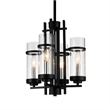 CWI Lighting Sierra 4 Light Up Contemporary Metal Mini Pendant in Black