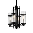 CWI Lighting Sierra 4 Light Up Contemporary Metal Mini Pendant in Black