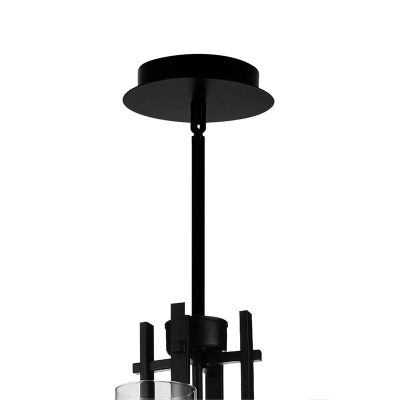 CWI Lighting Sierra 4 Light Up Contemporary Metal Mini Pendant in Black