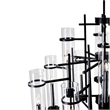 CWI Lighting Sierra 12 Light Up Contemporary Metal Chandelier in Black