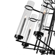 CWI Lighting Sierra 12 Light Up Contemporary Metal Chandelier in Black
