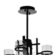 CWI Lighting Sierra 12 Light Up Contemporary Metal Chandelier in Black