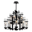 CWI Lighting Sierra 12 Light Up Contemporary Metal Chandelier in Black