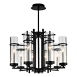 CWI Lighting Sierra 8 Light Up Contemporary Metal Chandelier in Black