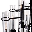 CWI Lighting Sierra 12 Light Up Contemporary Metal Chandelier in Black