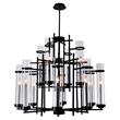 CWI Lighting Sierra 12 Light Up Contemporary Metal Chandelier in Black