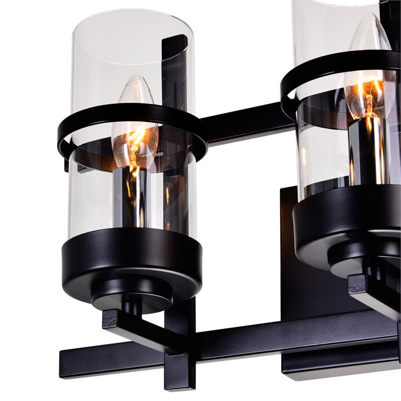 CWI Lighting Sierra 3 Light Contemporary Metal Wall Sconce in Black