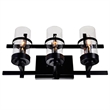 CWI Lighting Sierra 3 Light Contemporary Metal Wall Sconce in Black