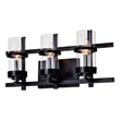 CWI Lighting Sierra 3 Light Contemporary Metal Wall Sconce in Black