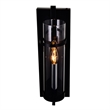 CWI Lighting Sierra 1 Light Contemporary Metal Wall Sconce in Black
