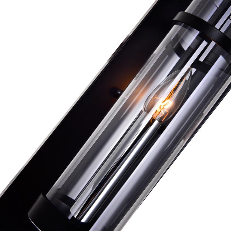 CWI Lighting Sierra 1 Light Contemporary Metal Wall Sconce in Black