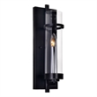CWI Lighting Sierra 1 Light Contemporary Metal Wall Sconce in Black