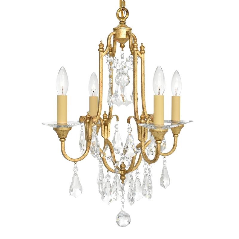 CWI Lighting Electra 4 Light Up Metal Chandelier in Oxidized Bronze