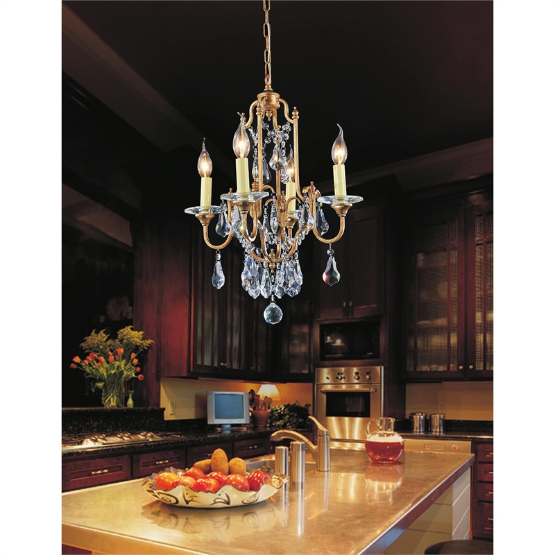 CWI Lighting Electra 4 Light Up Metal Chandelier in Oxidized Bronze