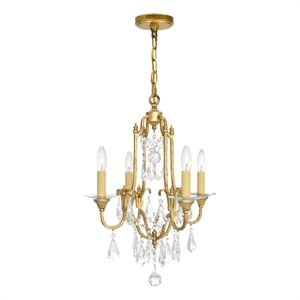 CWI Lighting Electra 4 Light Up Metal Chandelier in Oxidized Bronze