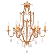 CWI Lighting Electra 6 Light Up Metal Chandelier in Oxidized Bronze