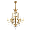 CWI Lighting Electra 6 Light Up Metal Chandelier in Oxidized Bronze