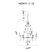 CWI Lighting Electra 12 Light Up Metal Chandelier in Oxidized Bronze