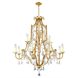 CWI Lighting Electra 12 Light Up Metal Chandelier in Oxidized Bronze