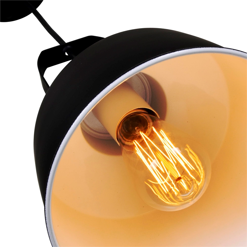 CWI Lighting Elisa 1 Light Down Contemporary Metal Pendant in Black