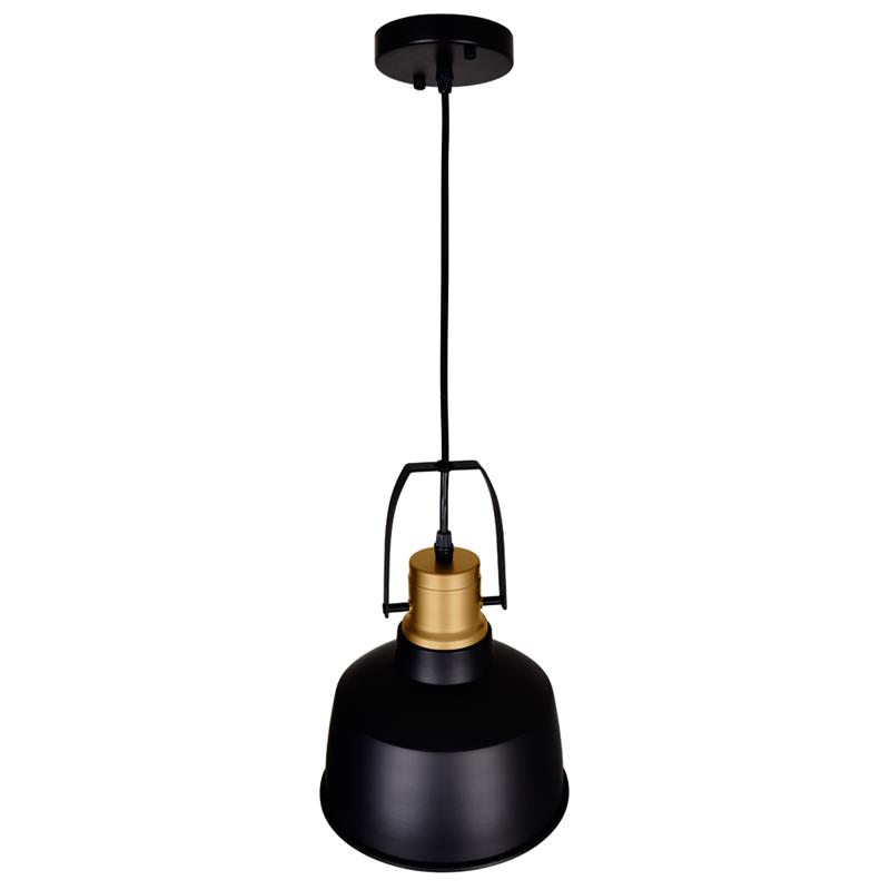 CWI Lighting Elisa 1 Light Down Contemporary Metal Pendant in Black