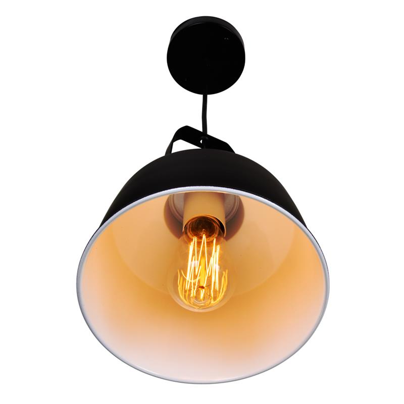 CWI Lighting Elisa 1 Light Down Contemporary Metal Pendant in Black