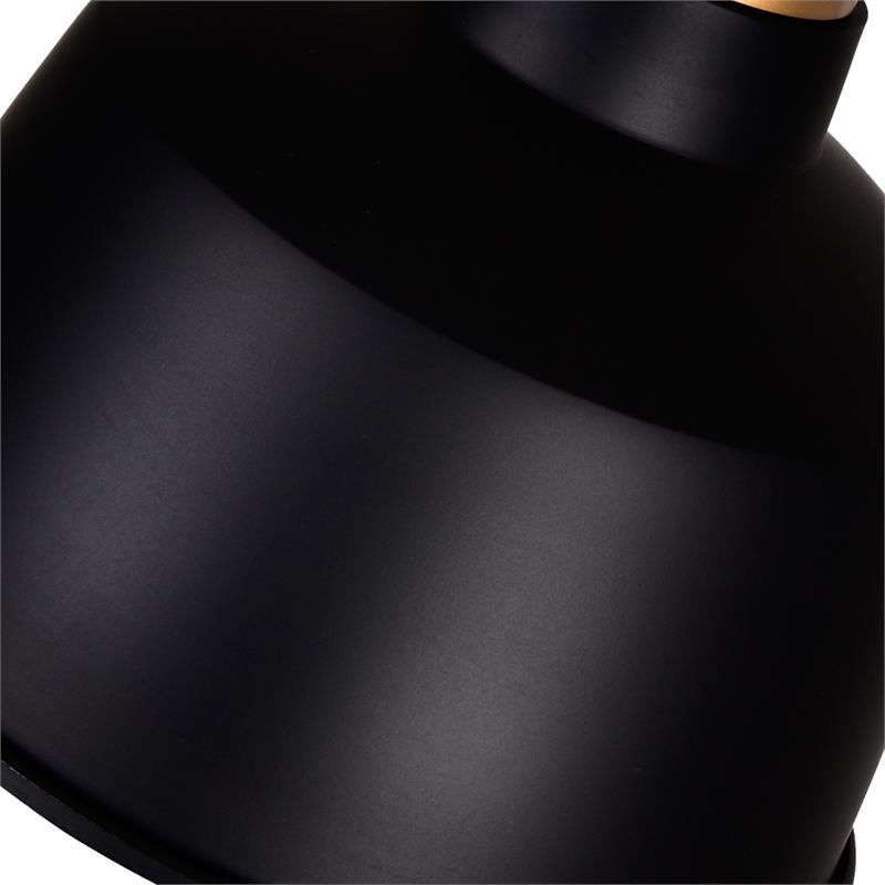 CWI Lighting Elisa 1 Light Down Contemporary Metal Pendant in Black