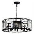 CWI Lighting Jacquet 12 Light Farmhouse Metal Chandelier in Black