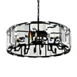 CWI Lighting Jacquet 12 Light Farmhouse Metal Chandelier in Black