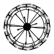 CWI Lighting Jacquet 12 Light Farmhouse Metal Chandelier in Black