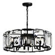 CWI Lighting Jacquet 12 Light Farmhouse Metal Chandelier in Black