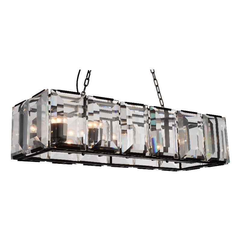 CWI Lighting Jacquet 12 Light Farmhouse Metal Chandelier in Black