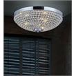 CWI Lighting Globe 6 Light Metal Bowl Indoor Flush Mount in Chrome