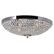 CWI Lighting Globe 6 Light Metal Bowl Indoor Flush Mount in Chrome