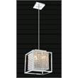 CWI Lighting Cube 3 Light Contemporary Metal Chandelier in Chrome