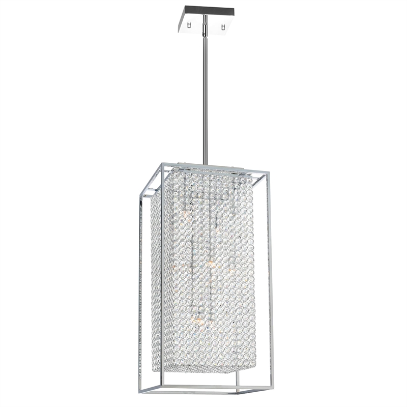 CWI Lighting Cube 11 Light Contemporary Metal Chandelier in Chrome