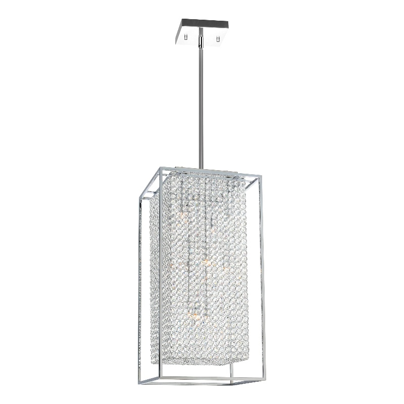 CWI Lighting Cube 11 Light Contemporary Metal Chandelier in Chrome