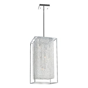 CWI Lighting Cube 11 Light Contemporary Metal Chandelier in Chrome
