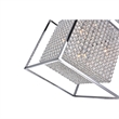 CWI Lighting Cube 5 Light Contemporary Metal Chandelier in Chrome