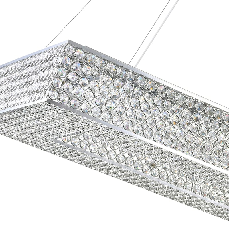 CWI Lighting Dannie 16 Light Contemporary Metal Chandelier in Chrome